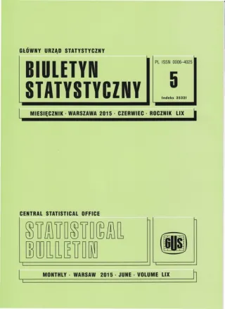 Powiększ obraz: okładka publikacji Biuletyn Statystyczny nr 5/2015