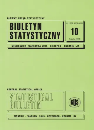 Powiększ obraz: okładka publikacji Biuletyn Statystyczny Nr 10/2015